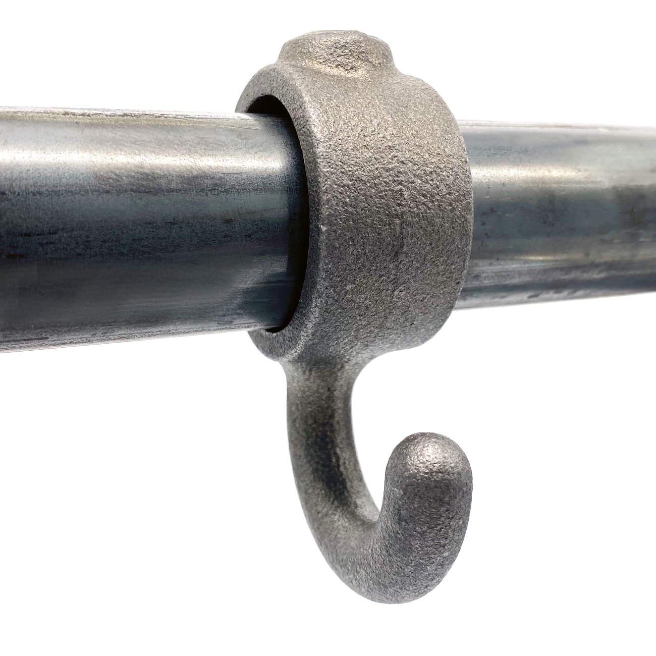 Rohrverbinder Garderobenhaken - unbehandelt-C / 33,7 mm