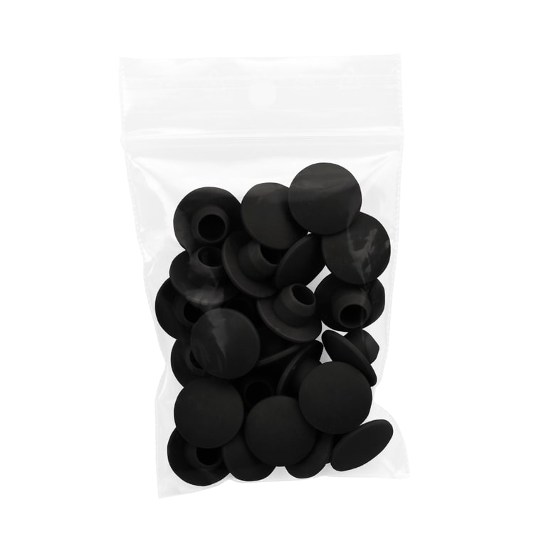 Abdeckkappe (schwarz) für Madenschrauben-A / 21,3 mm