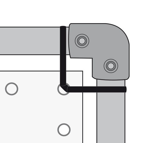 Eck-Sturmgriff- 20 cm - 4 Stück