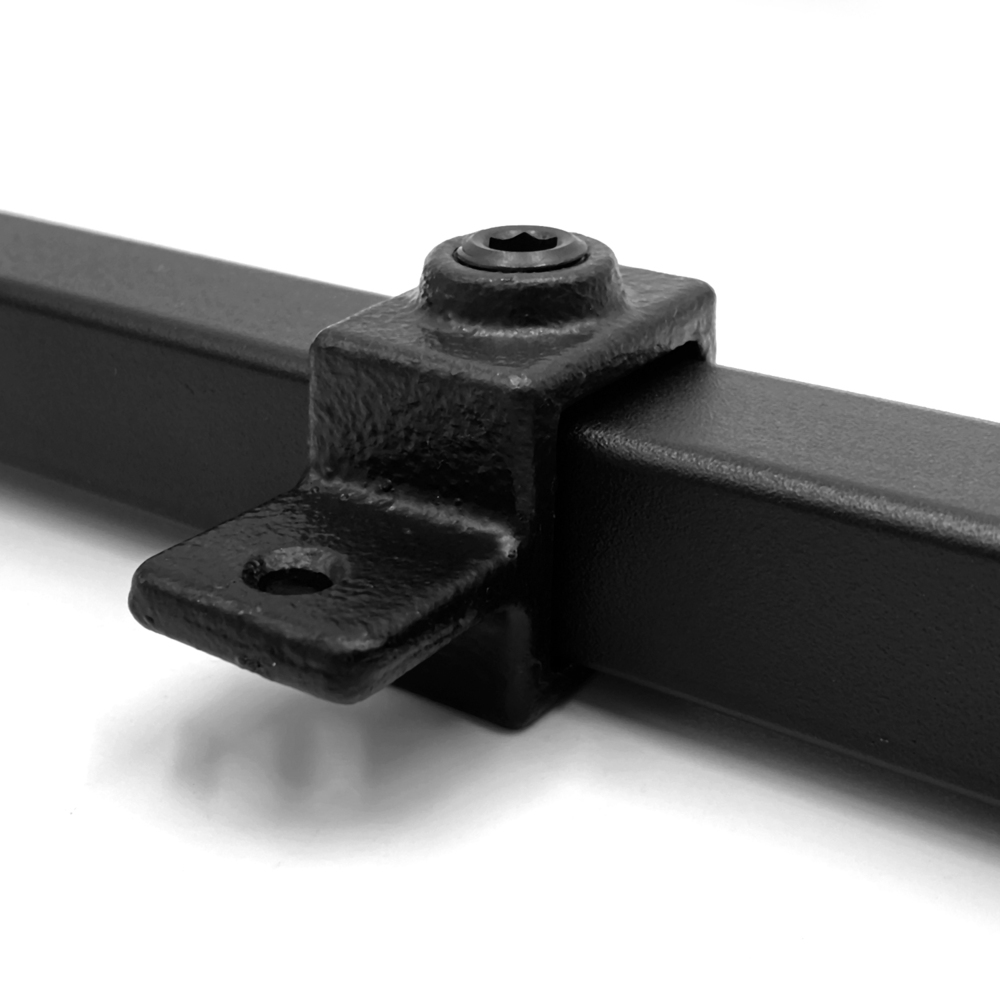 Rohrverbinder Gelenkauge – Schwarz - quadratisch - 25 mm