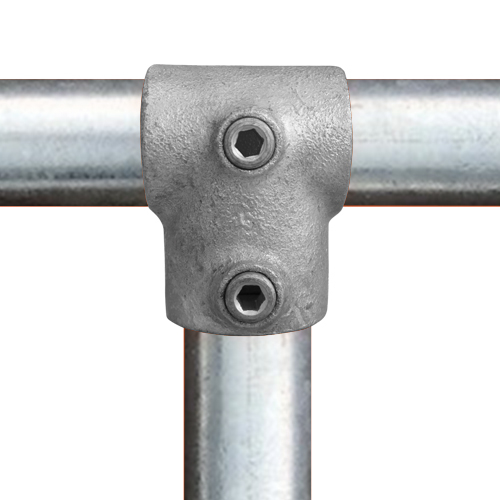 Karton Rohrverbinder T-Stück kurz -  Kombinationsmaß-CB / 33,7 mm - 26,9 mm