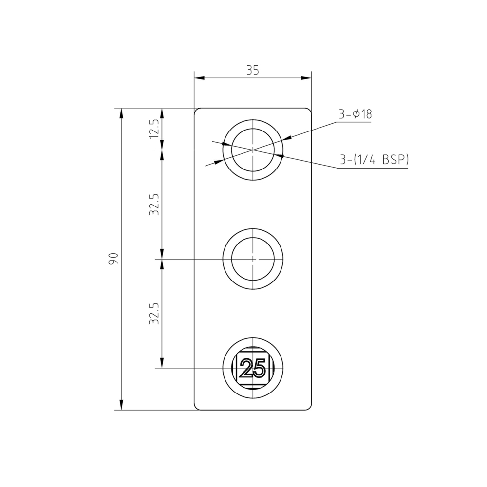 Rohrverbinder Kreuzstück durchgehend - quadratisch - 40 mm