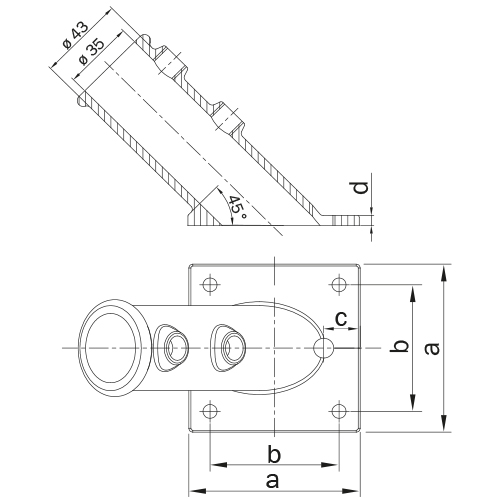 Karton Rohrverbinder Fahnenmast