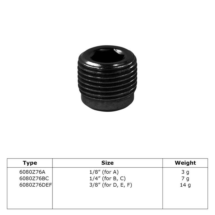 Rohrverbinder Madenschraube (schwarz)-DEF / 42,4 mm, 48,3 mm und 60,3 mm