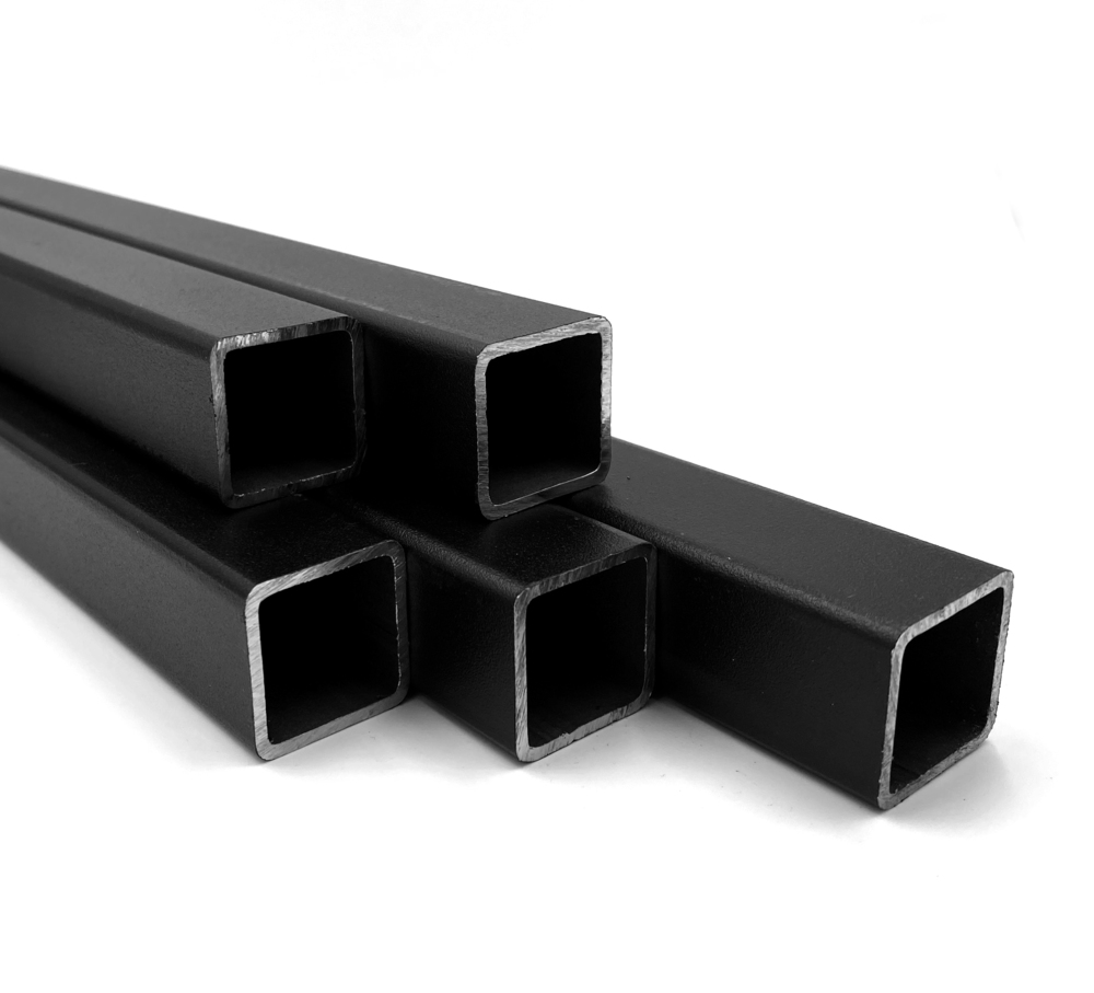 Quadratische Stahlrohre Schwarz: 40 x 40 mm
