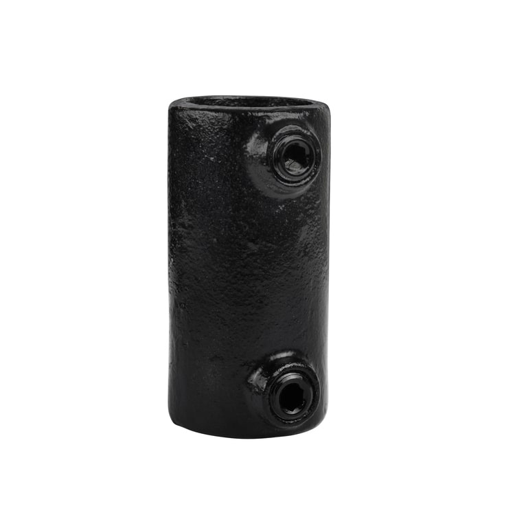 Karton Rohrverbinder Verlängerungsstück außen - Schwarz-E / 48,3 mm