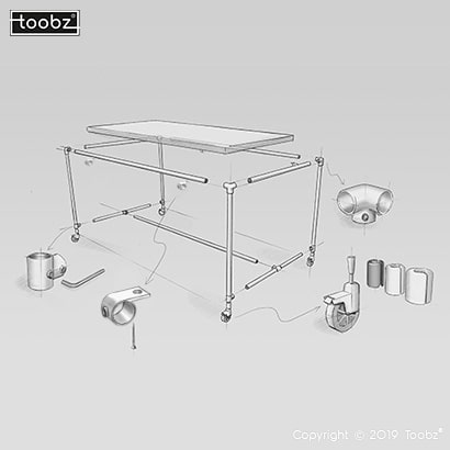 Tisch Hamburg: M / 42,4mm / silber
