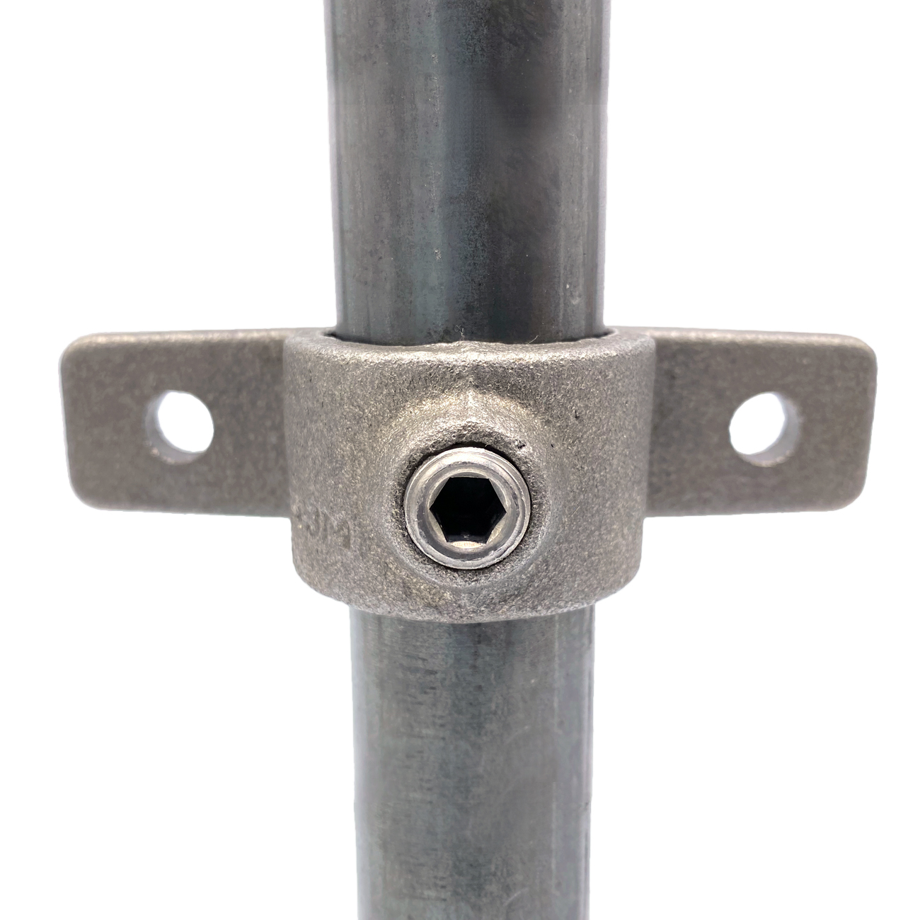 Rohrverbinder Ösenteil mit Doppellasche - unbehandelt-C / 33,7 mm