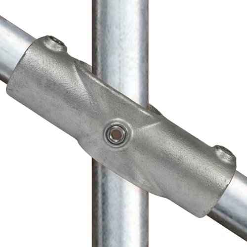 Rohrverbinder Kreuzstück für Gefälle 45°-E / 48,3 mm