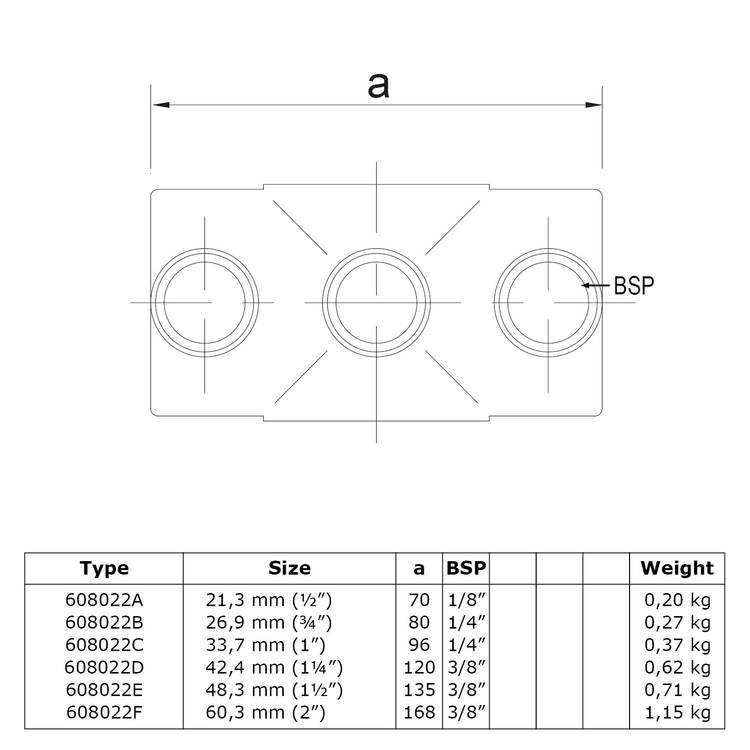 Karton Rohrverbinder Kreuzstück durchgehend-E / 48,3 mm