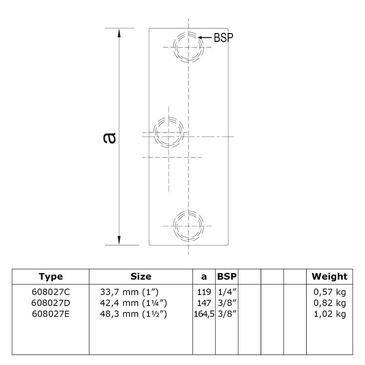 Rohrverbinder Handlaufbefestigung bis 45°-D / 42,4 mm