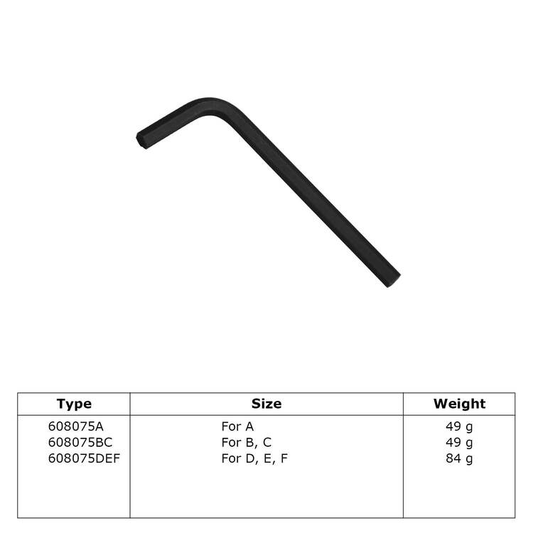 Rohrverbinder Inbusschlüssel-BC / 26,9 mm und 33,7 mm