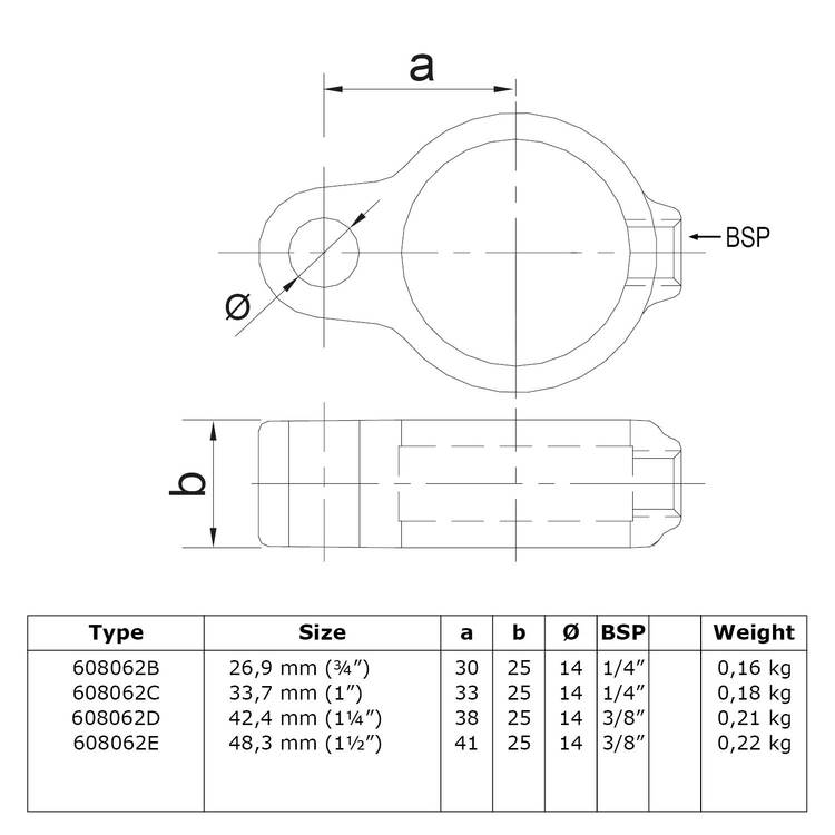 Karton Rohrverbinder Stellringauge-D / 42,4 mm