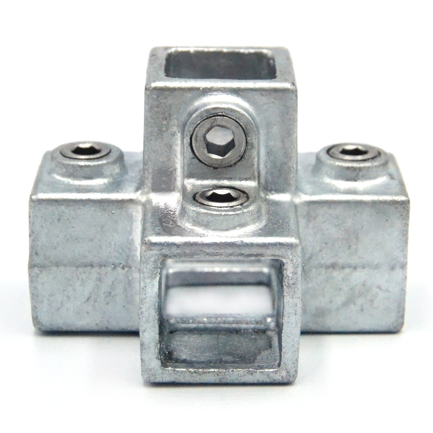 Rohrverbinder Kreuzstück für Stützrohr - quadratisch-25 mm