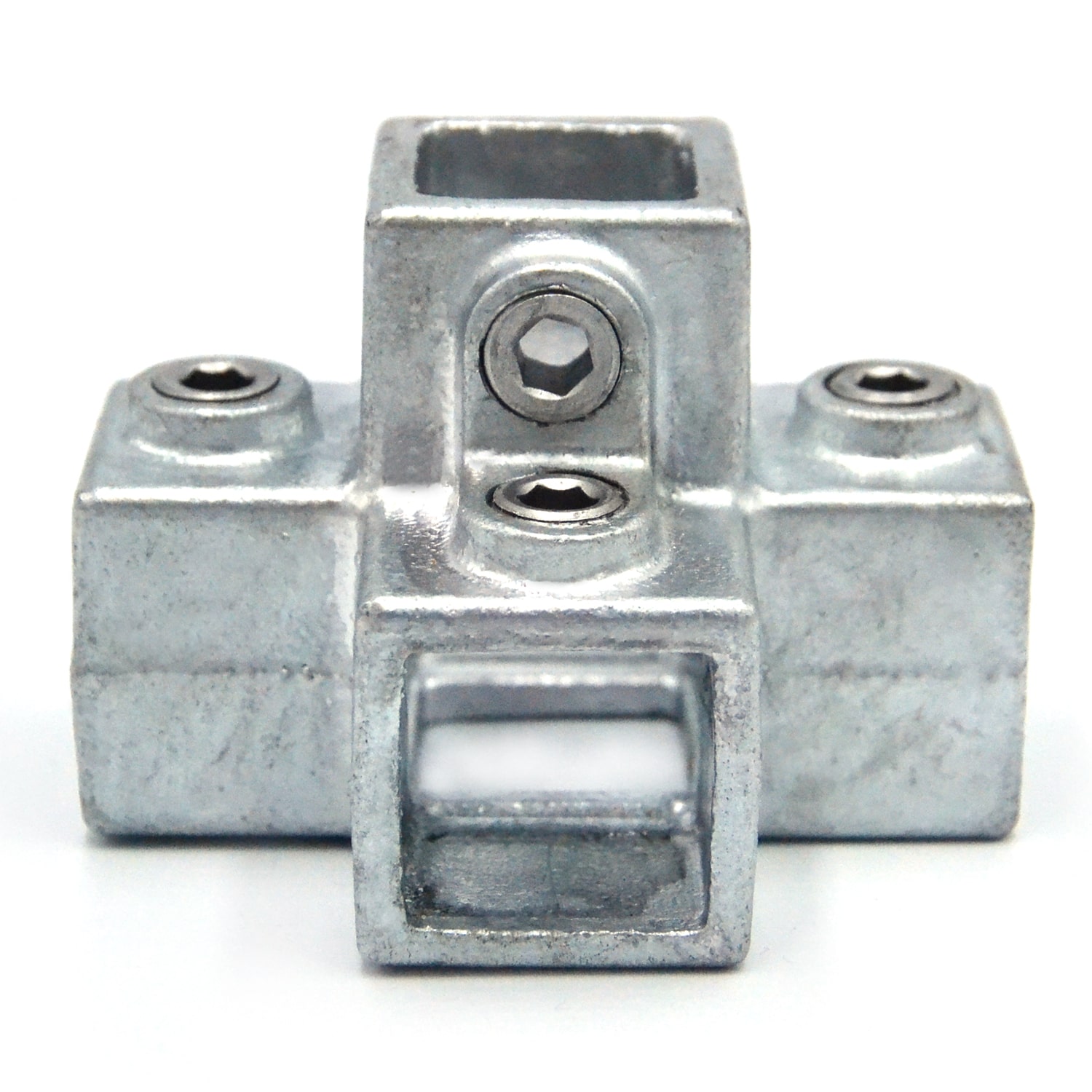 Rohrverbinder Kreuzstück für Stützrohr - quadratisch - 25 mm