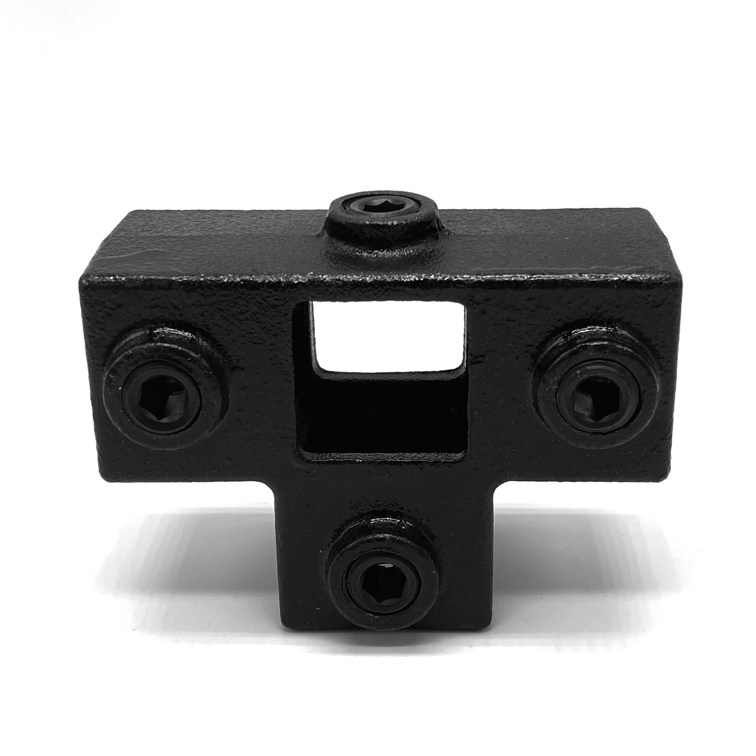 Rohrverbinder T-Stück für Stützrohr – Schwarz - quadratisch - 25 mm
