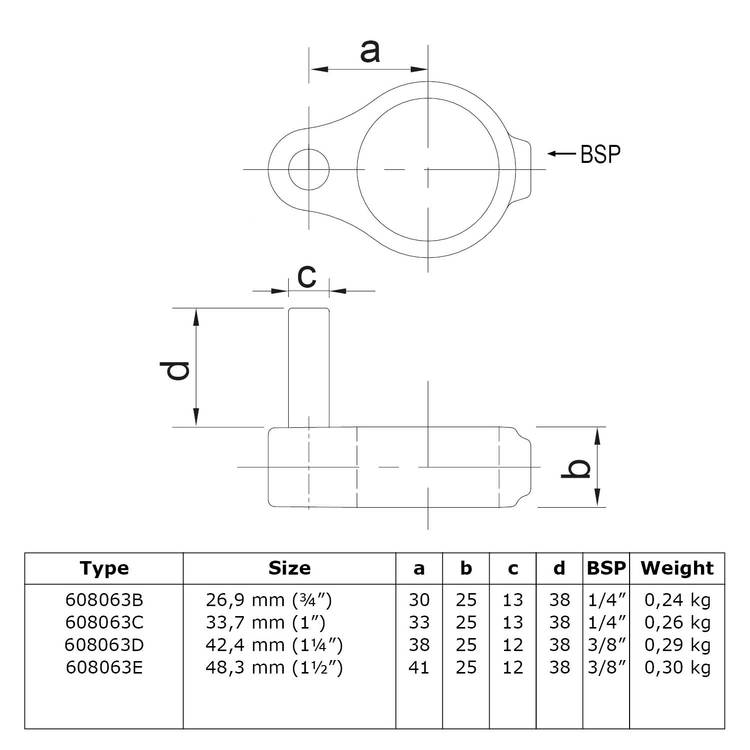 Karton Rohrverbinder Stellringzapfen-C / 33,7 mm