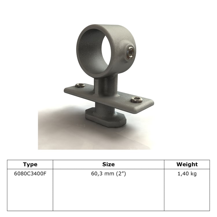 Containerklemme für Flaggenmast am Container-F / 60,3 mm