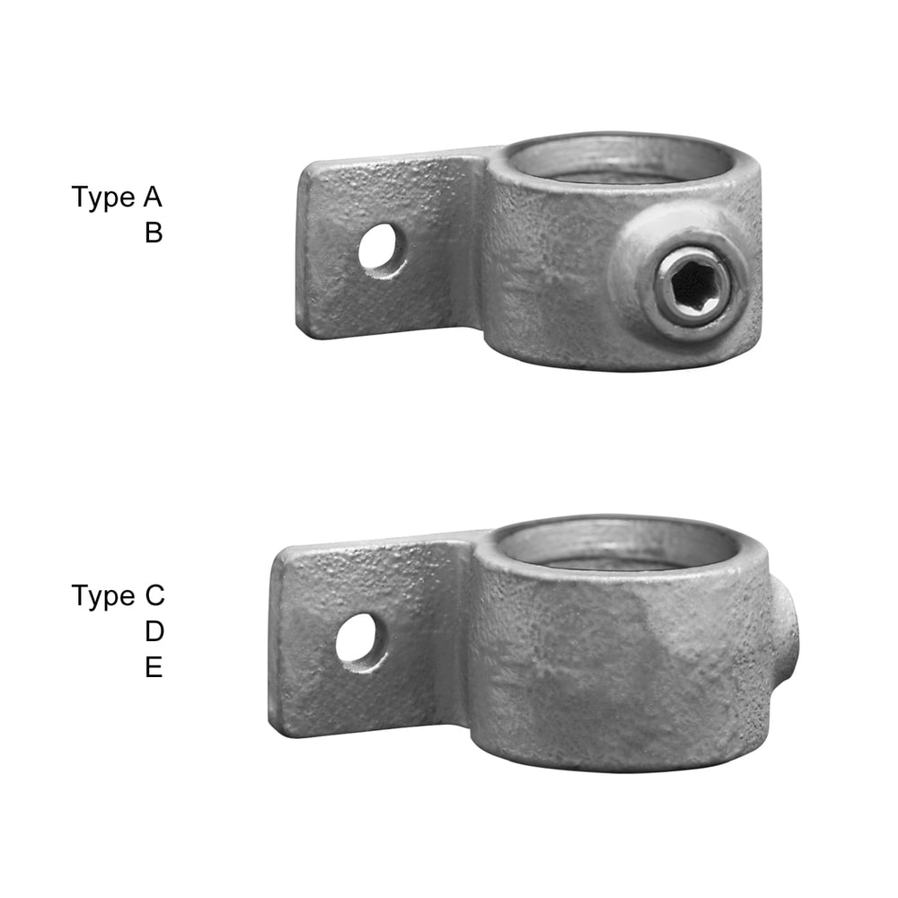 Rohrverbinder Ösenteil mit Einzellasche-C / 33,7 mm