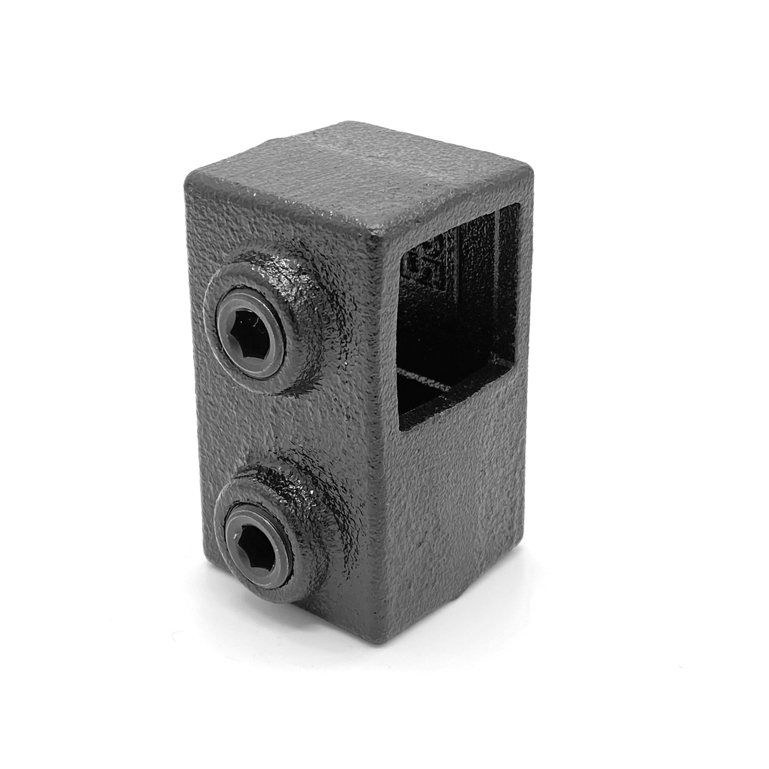 Rohrverbinder T-Stück kurz – Schwarz - quadratisch - 40 mm