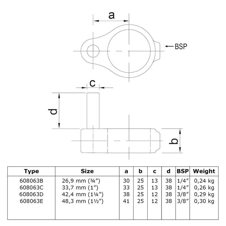 Karton Rohrverbinder Stellringzapfen-E / 48,3 mm